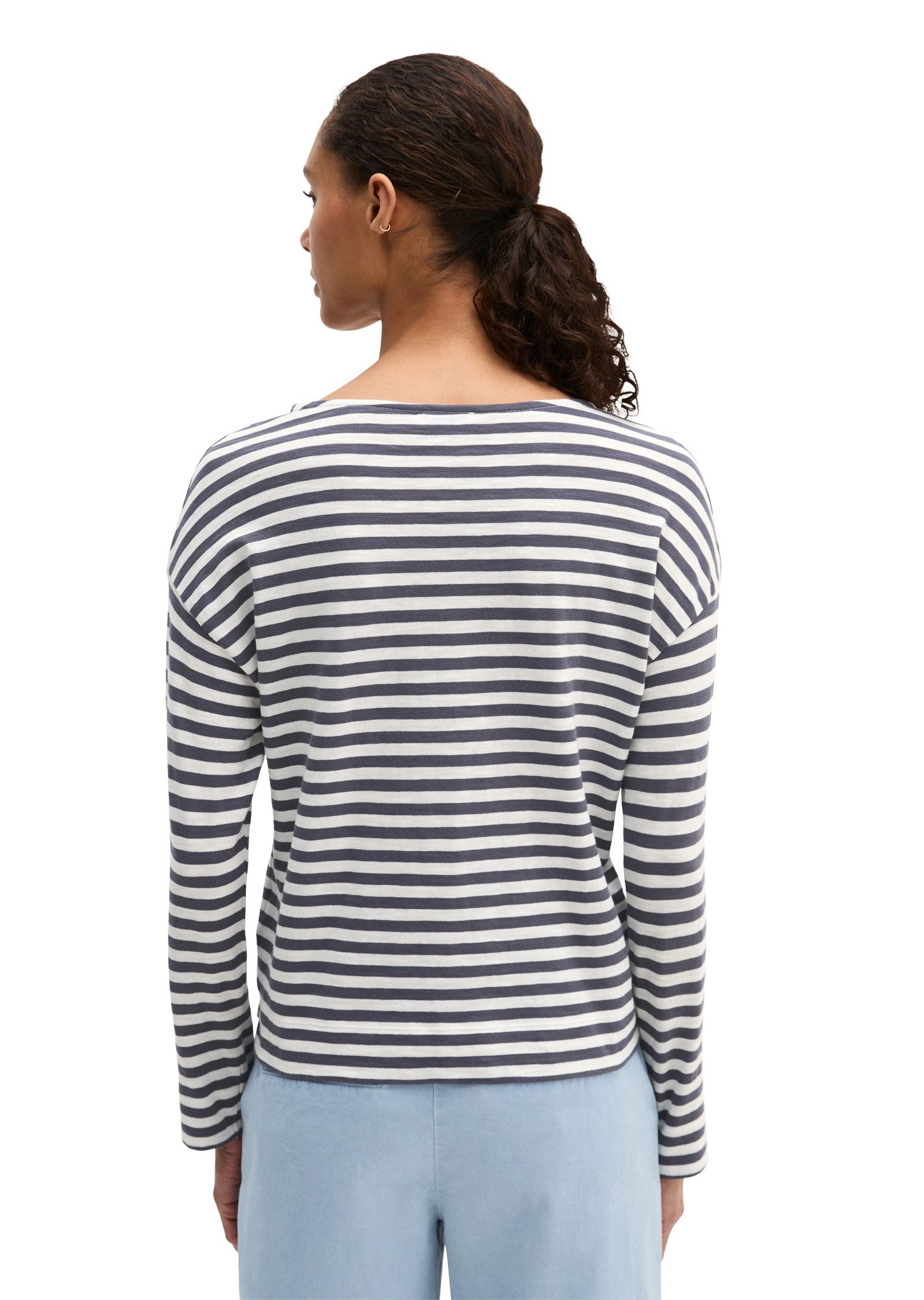 Marc O'Polo Langarmshirt Ringel-Longsleeve regular fit aus Slubjersey günstig online kaufen