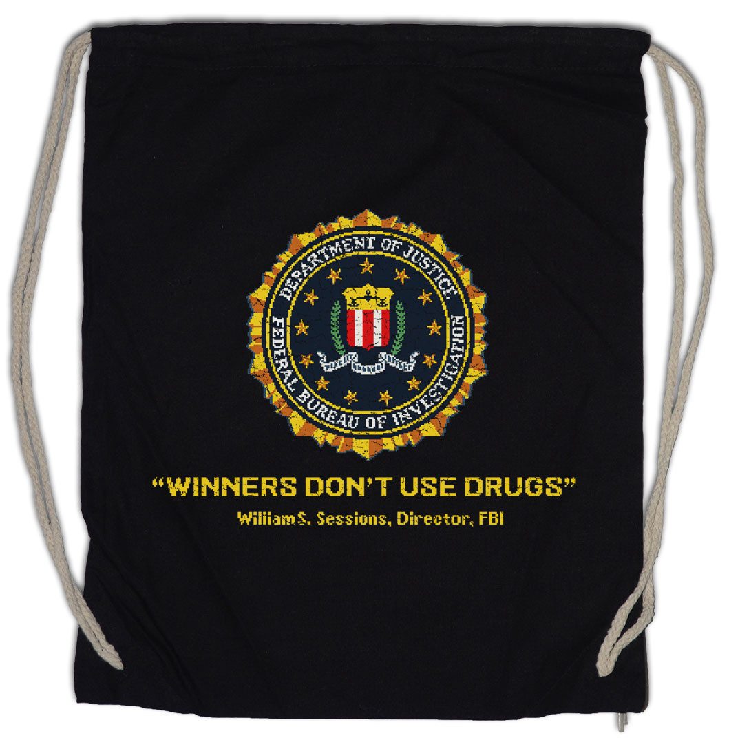 Urban Backwoods Turnbeutel Arcade Winners Don't Use Drugs Turnbeutel 80s Vintage Retro Game (1-tlg), Eighties Spiel USA Sign