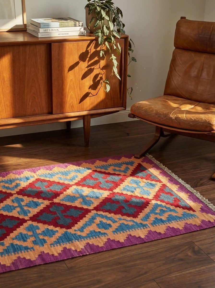 Looma Teppich Kelim Gashgai 103x64cm, rechteckig, Höhe: 5 mm, Gashgai, Schurwolle, Unikat