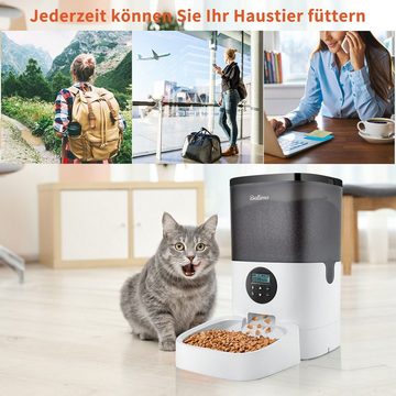 ANTEN Katzen-Futterautomat 4L Automatischer Futterspender Futterautomat für Hund und Katze, mit Timer & LCD