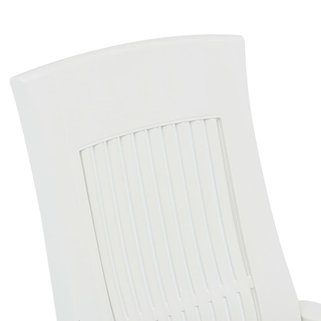 Kunststoff Stk. Weiß Gartenstühle 2 Gartenstuhl Verstellbare furnicato