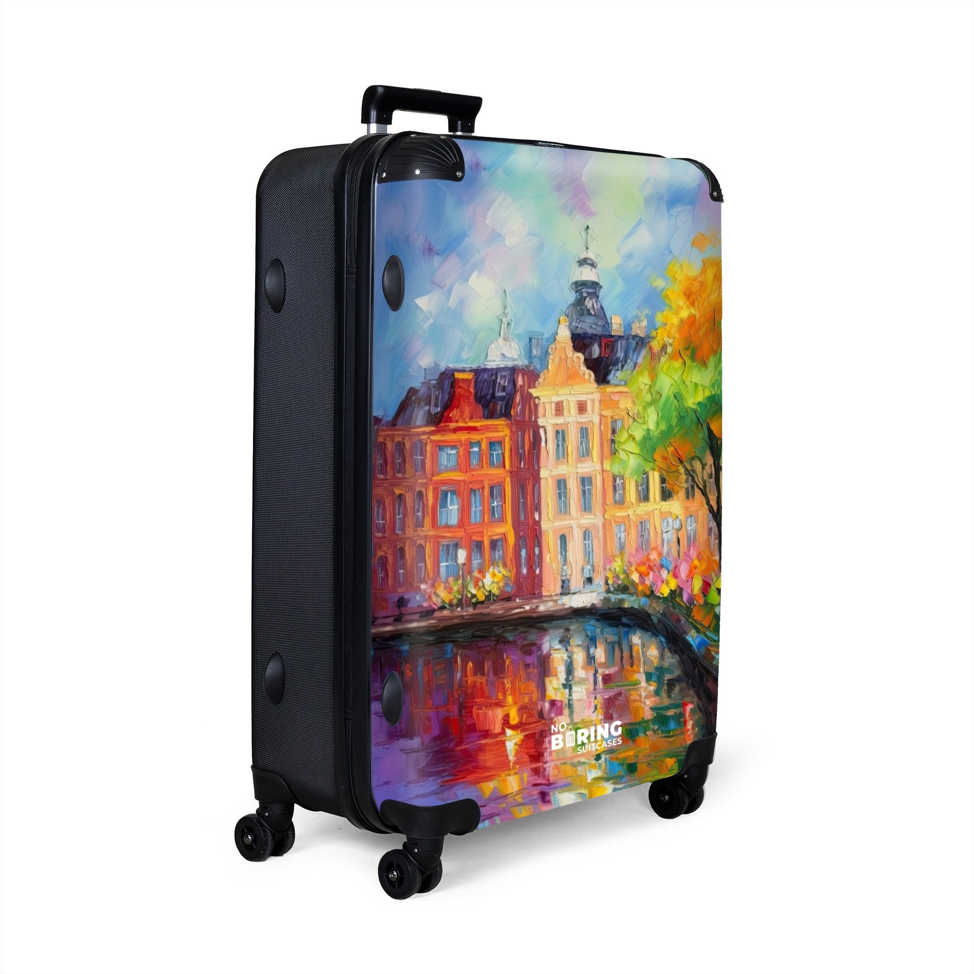 NoBoringSuitcases.com© Hartschalen-Trolley Ölgemälde - Amsterdam - günstig online kaufen