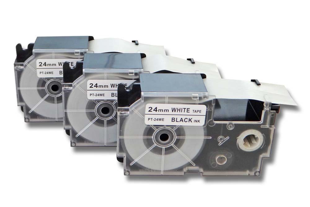 vhbw XR-24WE1, & Drucker Beschriftungsband Casio Ersatz XR-24WE für Kopierer für