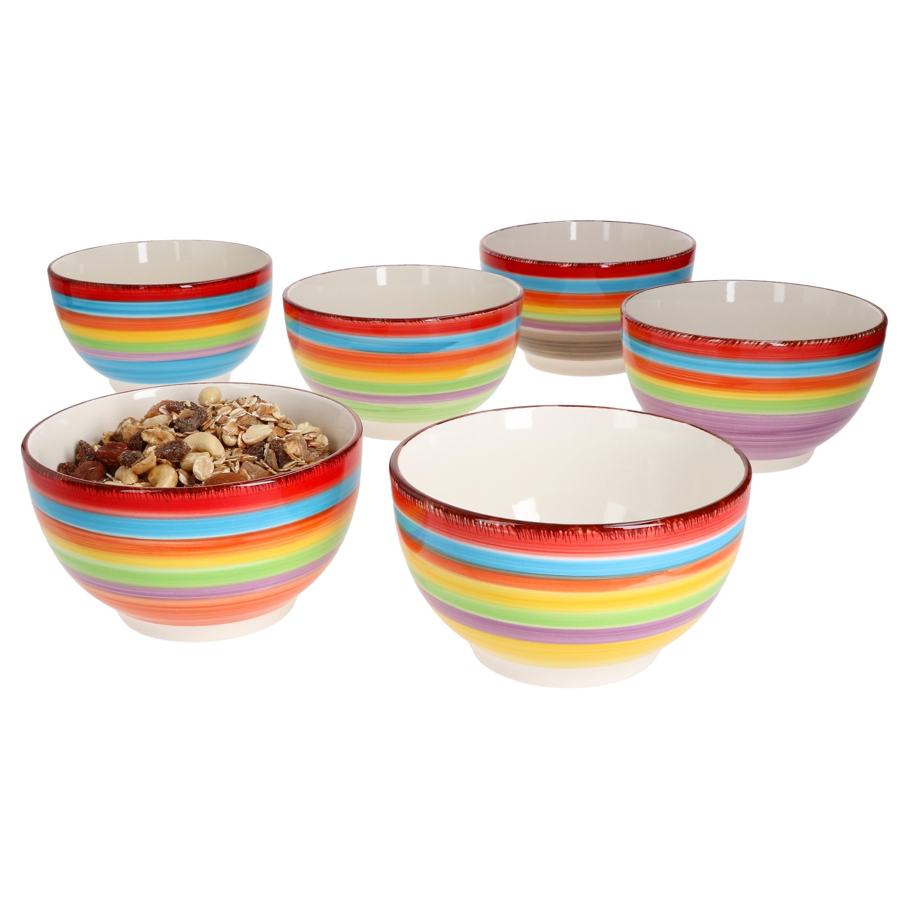 MamboCat Müslischale 6er Set Müslischale Ibiza Rainbow Summer - 24326524, Steingut