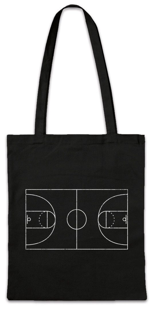 Urban Backwoods Beuteltasche Basketball Court Stofftasche Streetballcourt Streetball Player Center (1-tlg), Basketballplatz Spieler Jam terrain