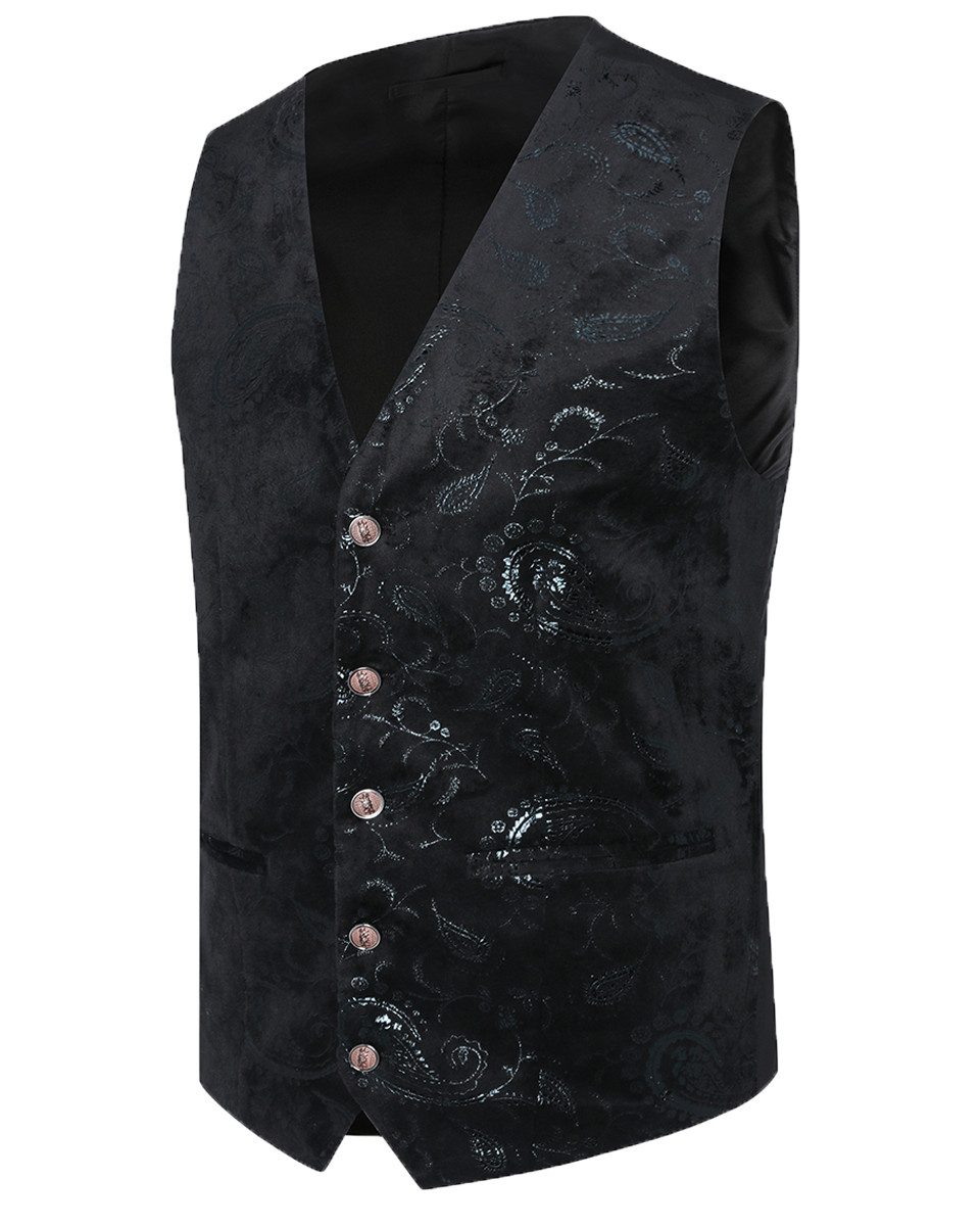 Allthemen Anzugweste Elegante Jacquard Anzugweste für Hochzeit und Party günstig online kaufen