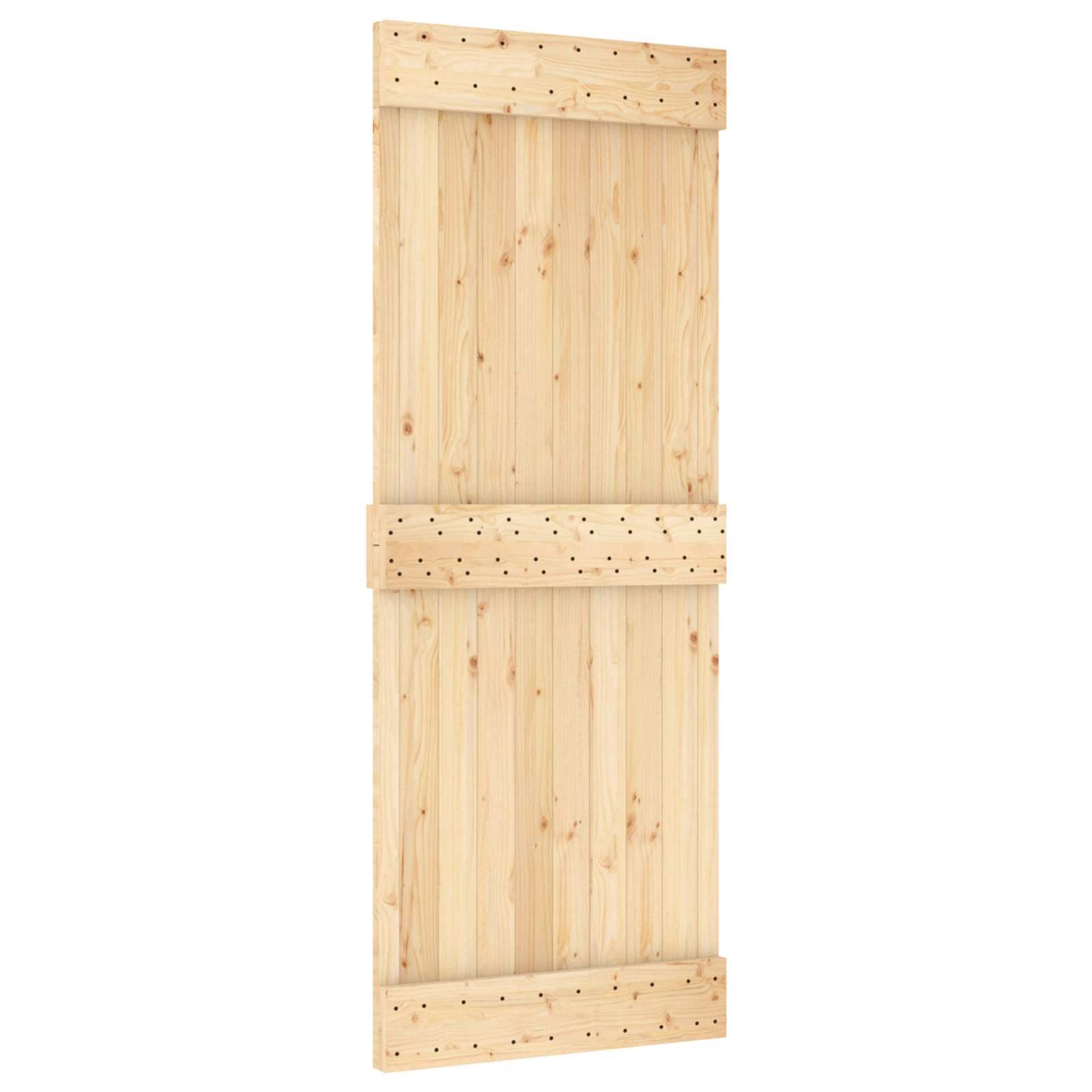 vidaXL Schiebetür Schiebetür NARVIK 80 x 210 cm (213,5 cm) Natürlich und Schwarz (1-St)