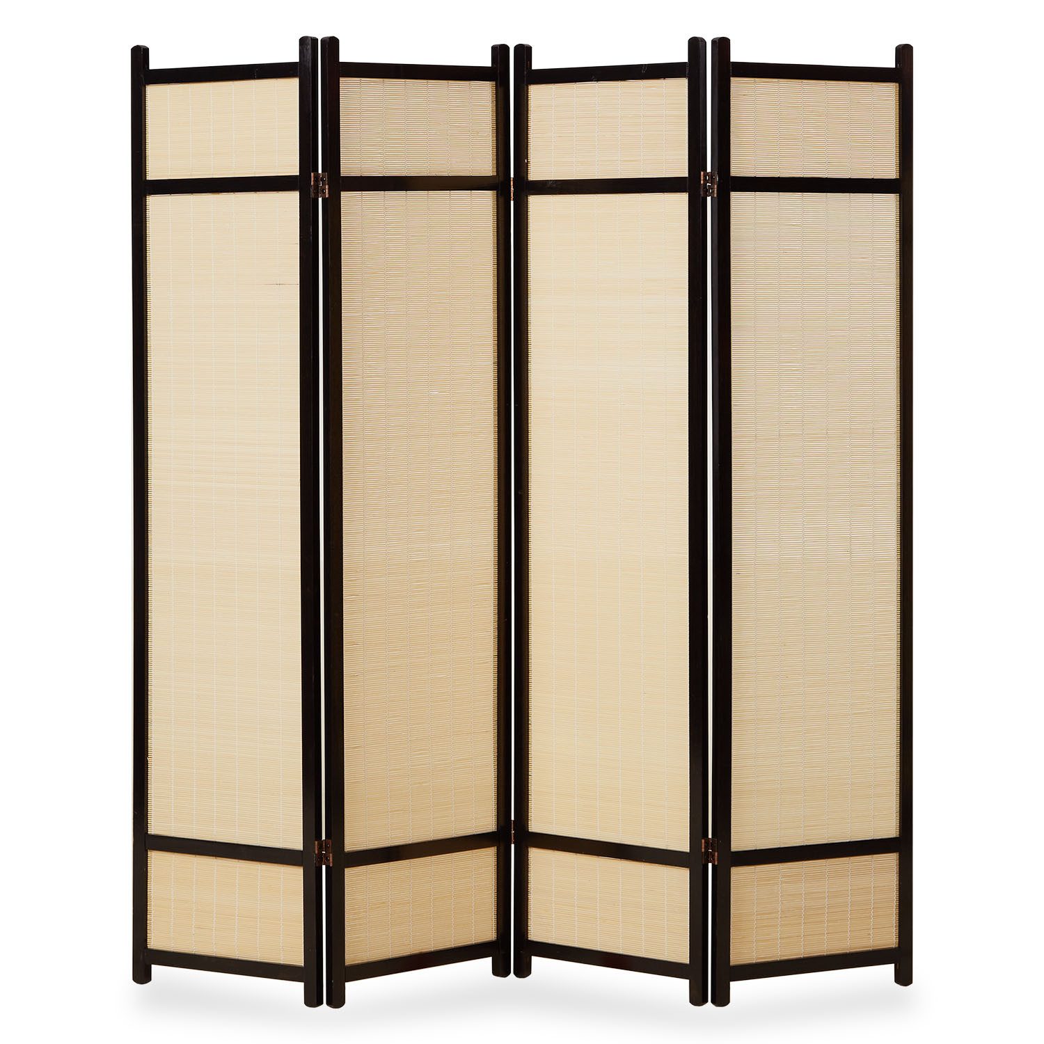 Homestyle4u Paravent Holz Raumteiler Bambus Schwarz günstig online kaufen