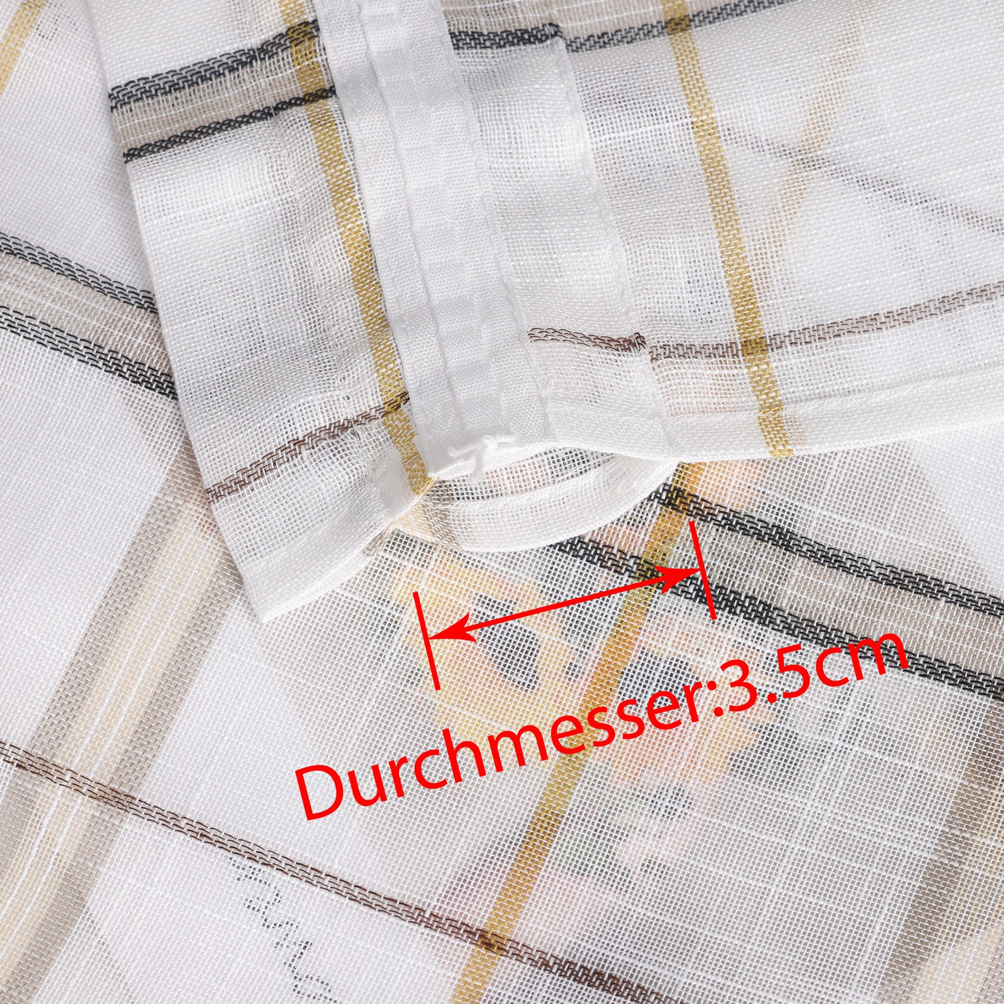 Joyswahl Scheibengardine (2 St), Stangendurchzug, transparent, Leinen Küchengardinen im Landhausstil Kurzstores