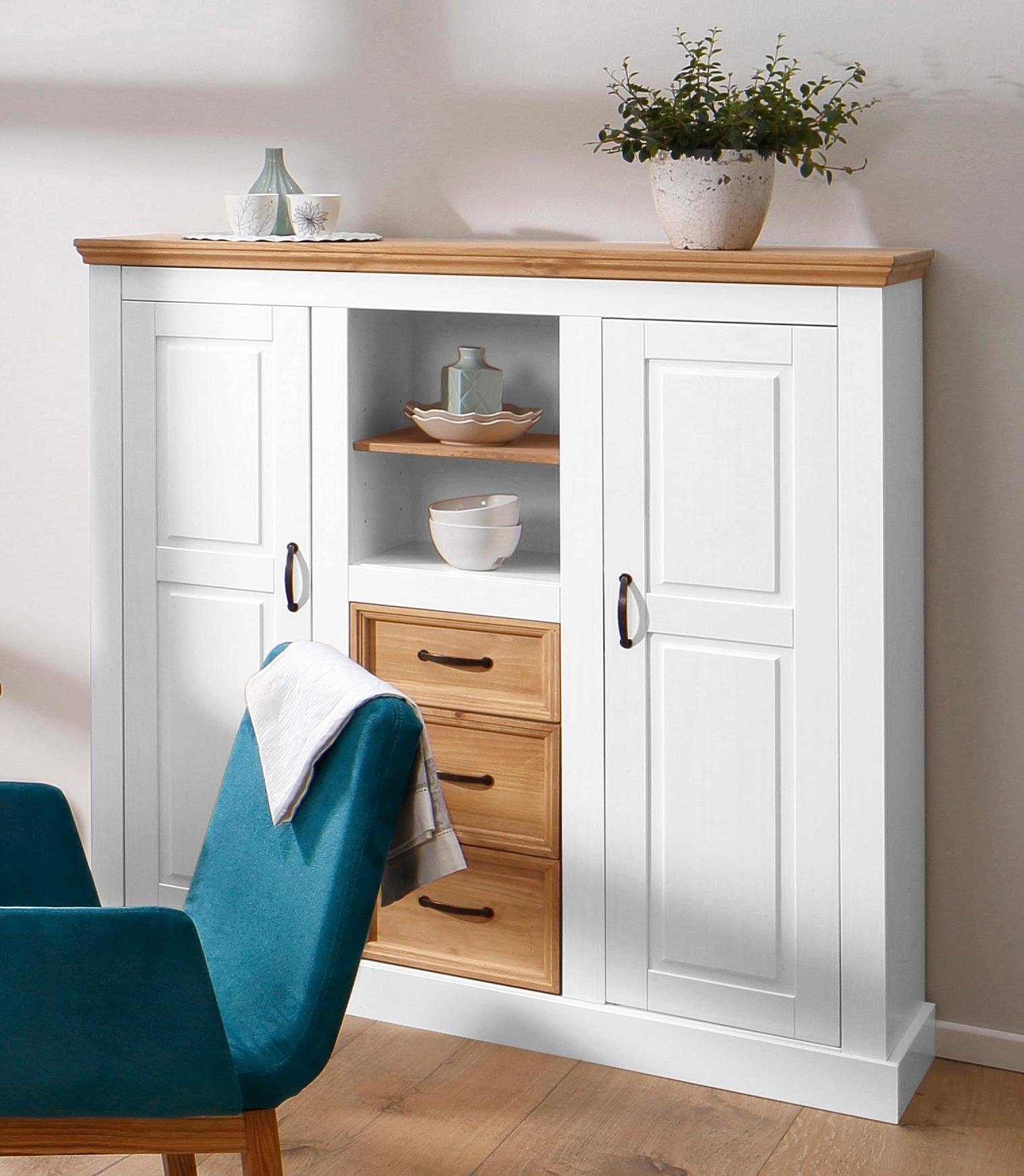 OTTO home Highboard Selma, Stauraumschrank, Breite 130 cm