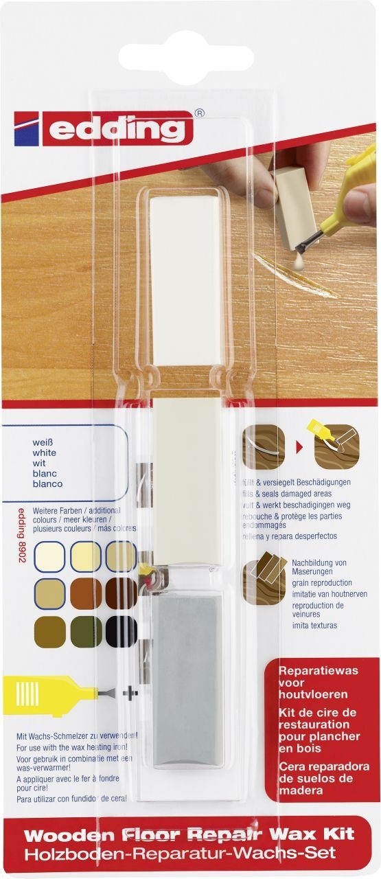 Boden-Reparaturset Edding Holzboden-Reparaturwachs-Set 8902 weiß