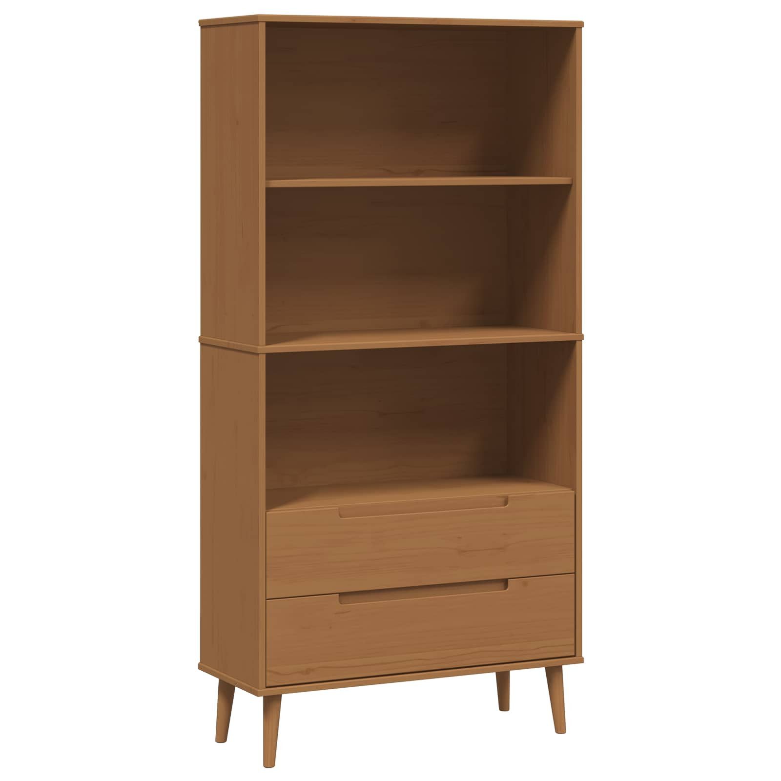 vidaXL Bücherregal Bücherregal MOLDE 85 x 35 x 170,5 cm Massives Kiefernholz, 1-tlg.