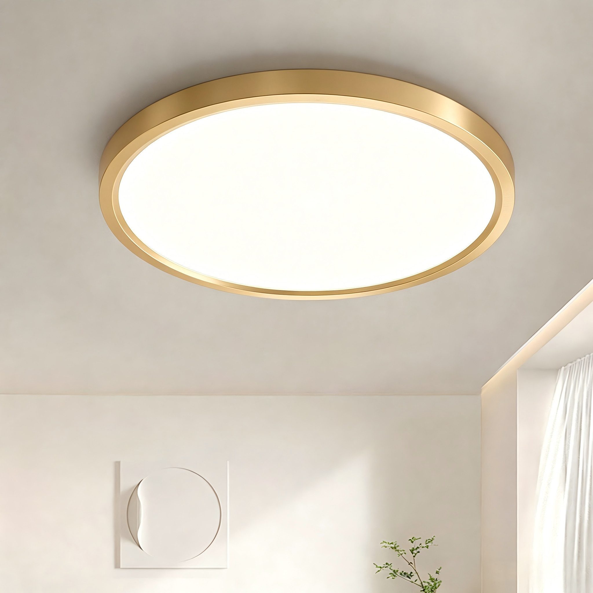 JDONG LED Deckenleuchte Flach Rund Ø23CM/30CM/40CM/50CM/60CM Deckenlampe, Rund Flach, 4000K Neutralweiß, Lamp für Wohnzimmer Schlafzimmer Küche Balkon Büro Flur