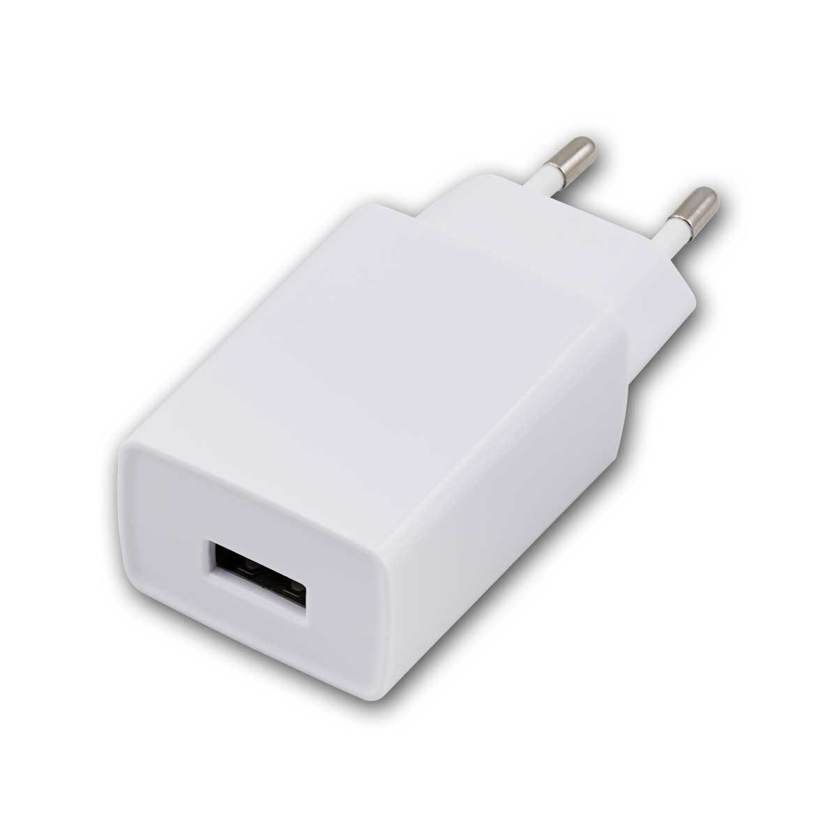 McPower USB Ladegerät, Ein 100-240V, Aus 5V 2A 10W USB-A USB-Ladegerät
