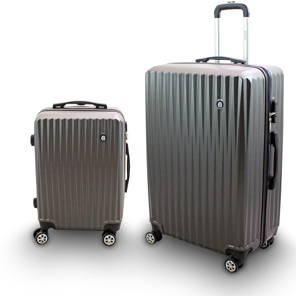 Barut Trolleyset Barut Reisekofferset 2-teilig M + XL Modell General Grau, 4 Rollen, (Spar-Set, 2 tlg., MS-17290)