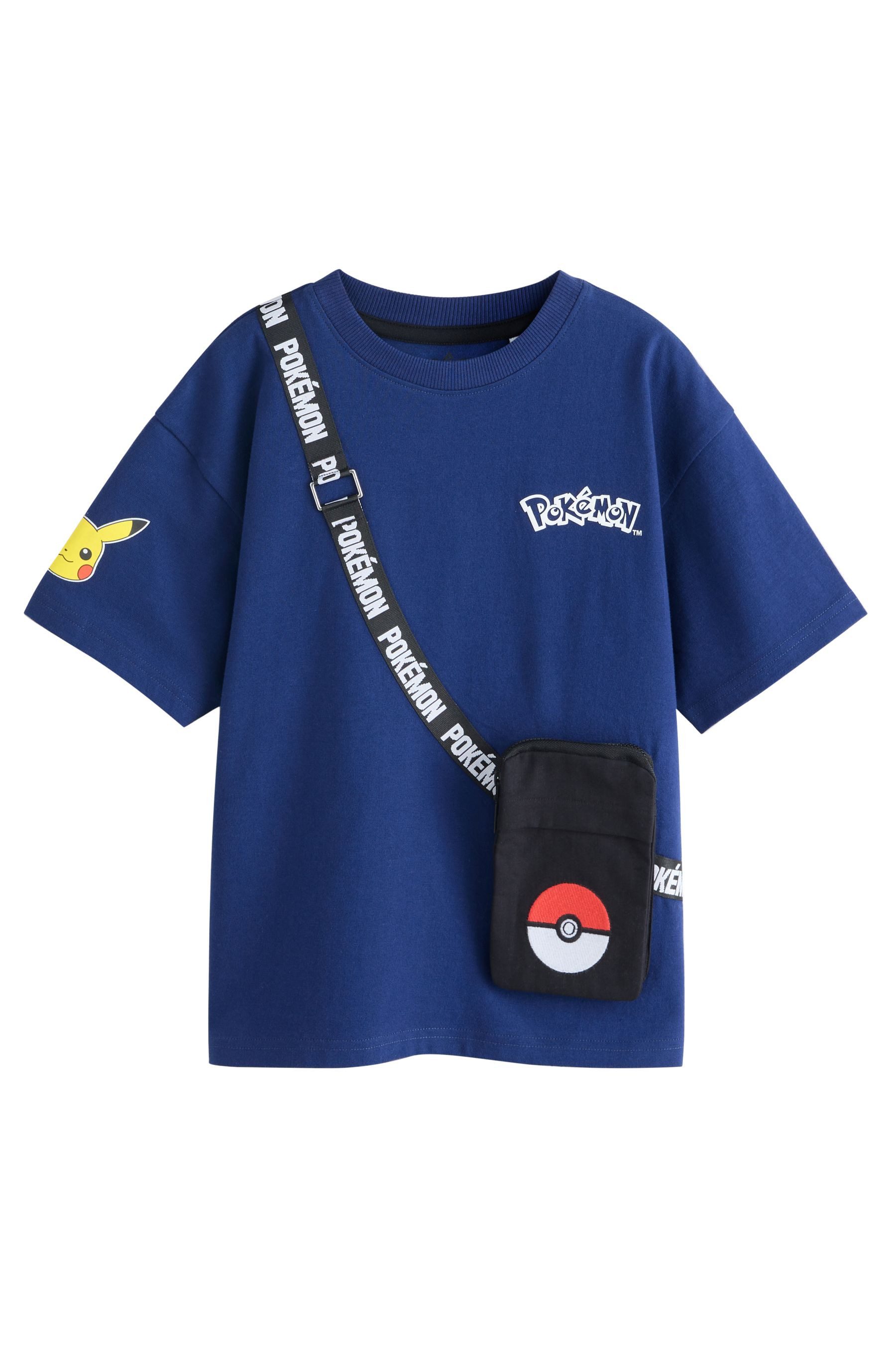 Next T-Shirt Kurzarm-T-Shirt mit Tasche, Pokemon (1-tlg)