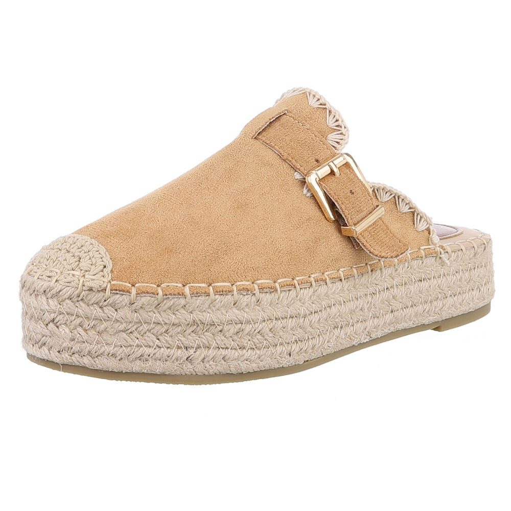 Ital-Design Damen Mules Freizeit Plateausandaletten (88930252) Flach Pantol günstig online kaufen