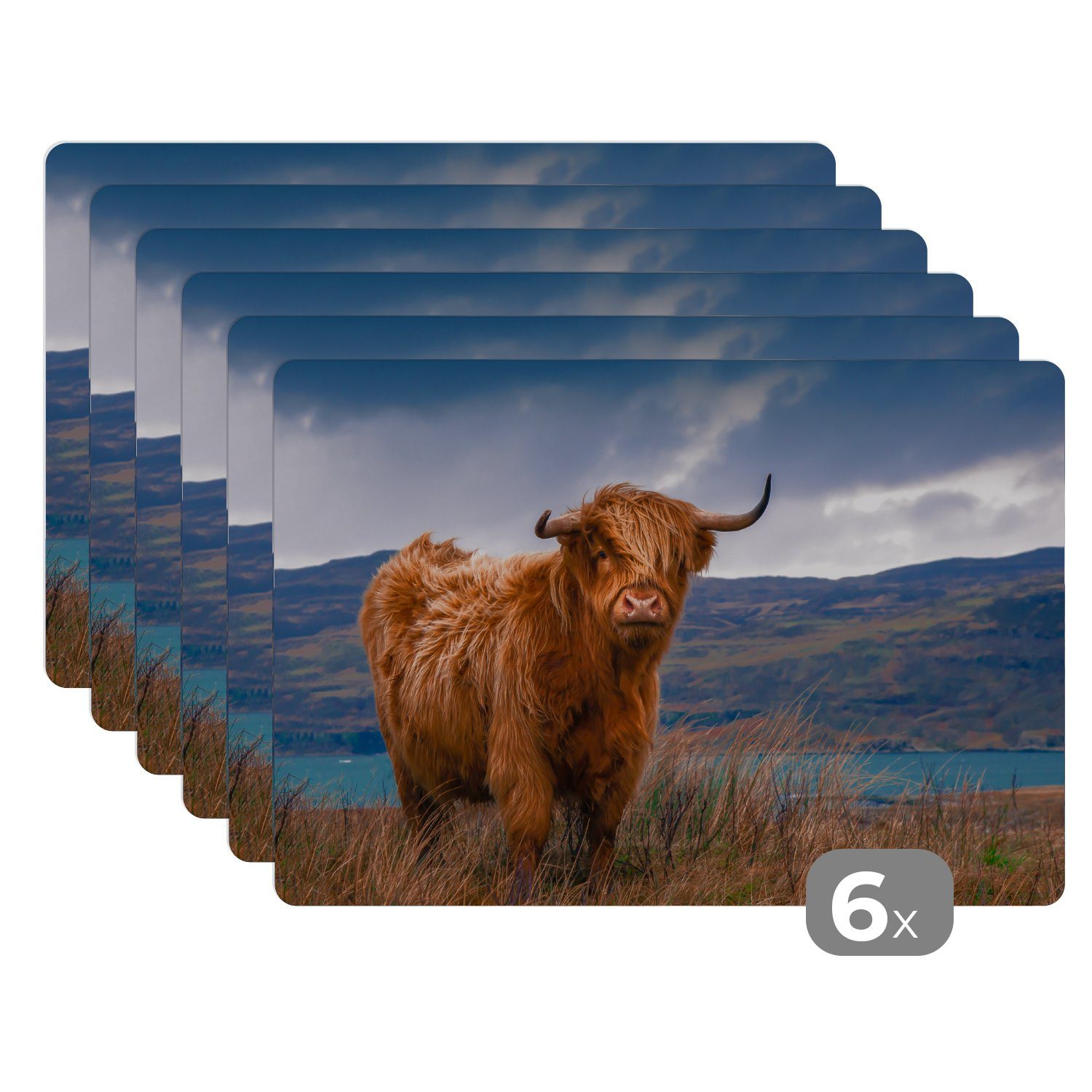 MuchoWow Platzset Schottischer Highlander - Berg günstig online kaufen