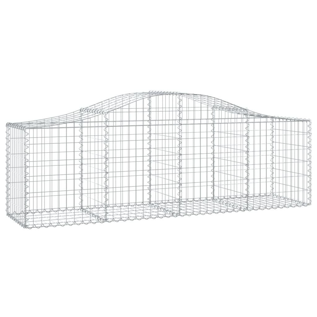 vidaXL Blumentopf Gabionen mit Hochbogen 18 Stk. 200x50x60/80 cm Verzinktes Eisen (18 St)