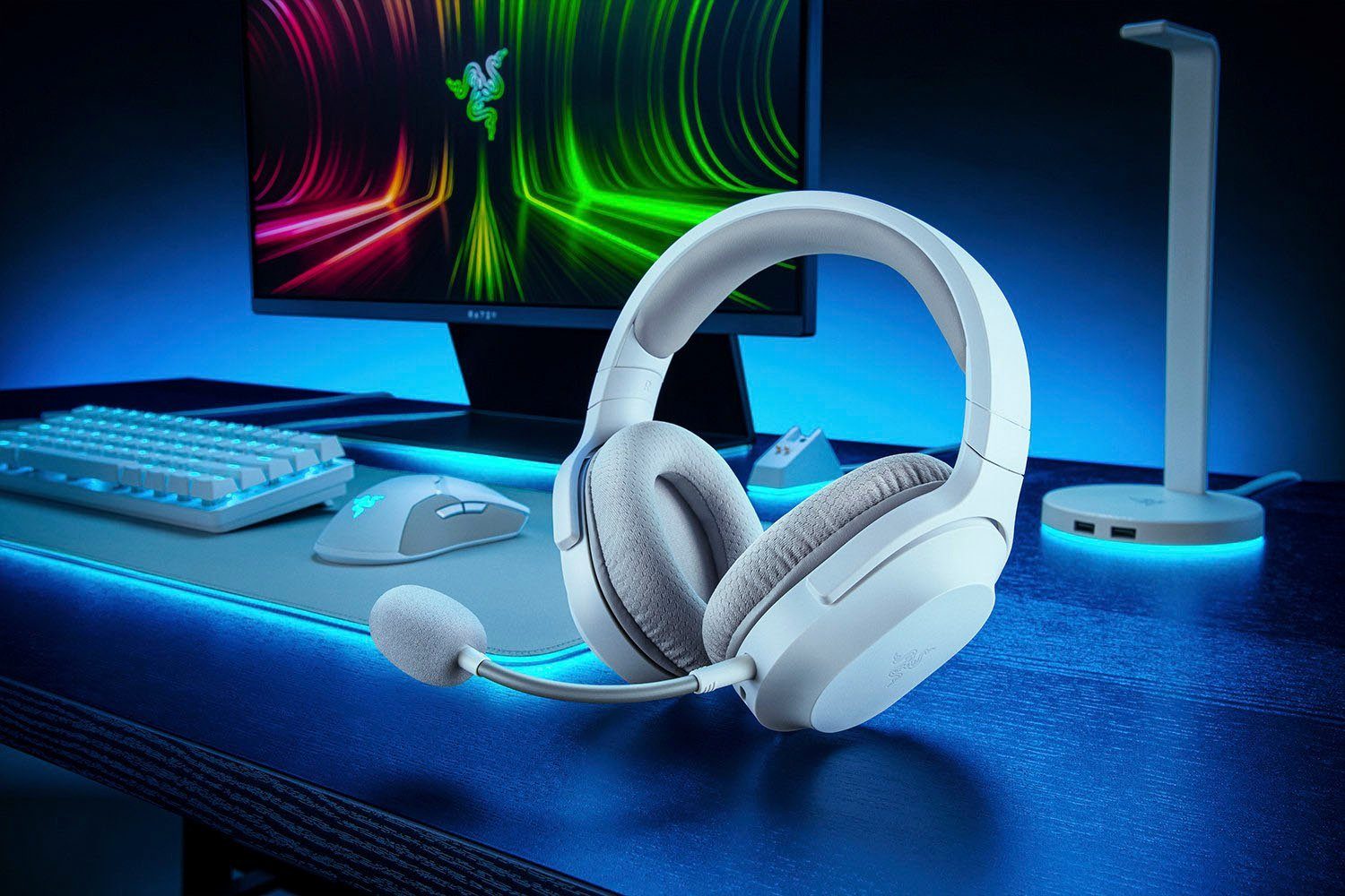 RAZER Barracuda X Kopfhörer (Freisprechfunktion, Mikrofon abnehmbar, Rauschunterdrückung, integrierte Steuerung für Anrufe und Musik, Bluetooth)