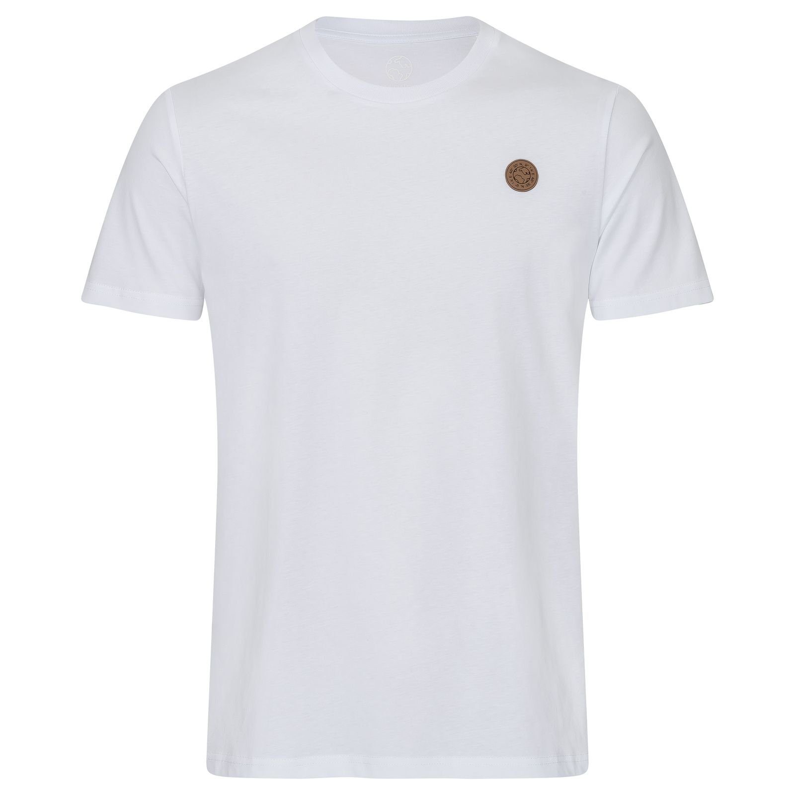Gradnetz T-Shirt weiß leather 100% fair unisex nachhaltig & basic Biobaumwolle