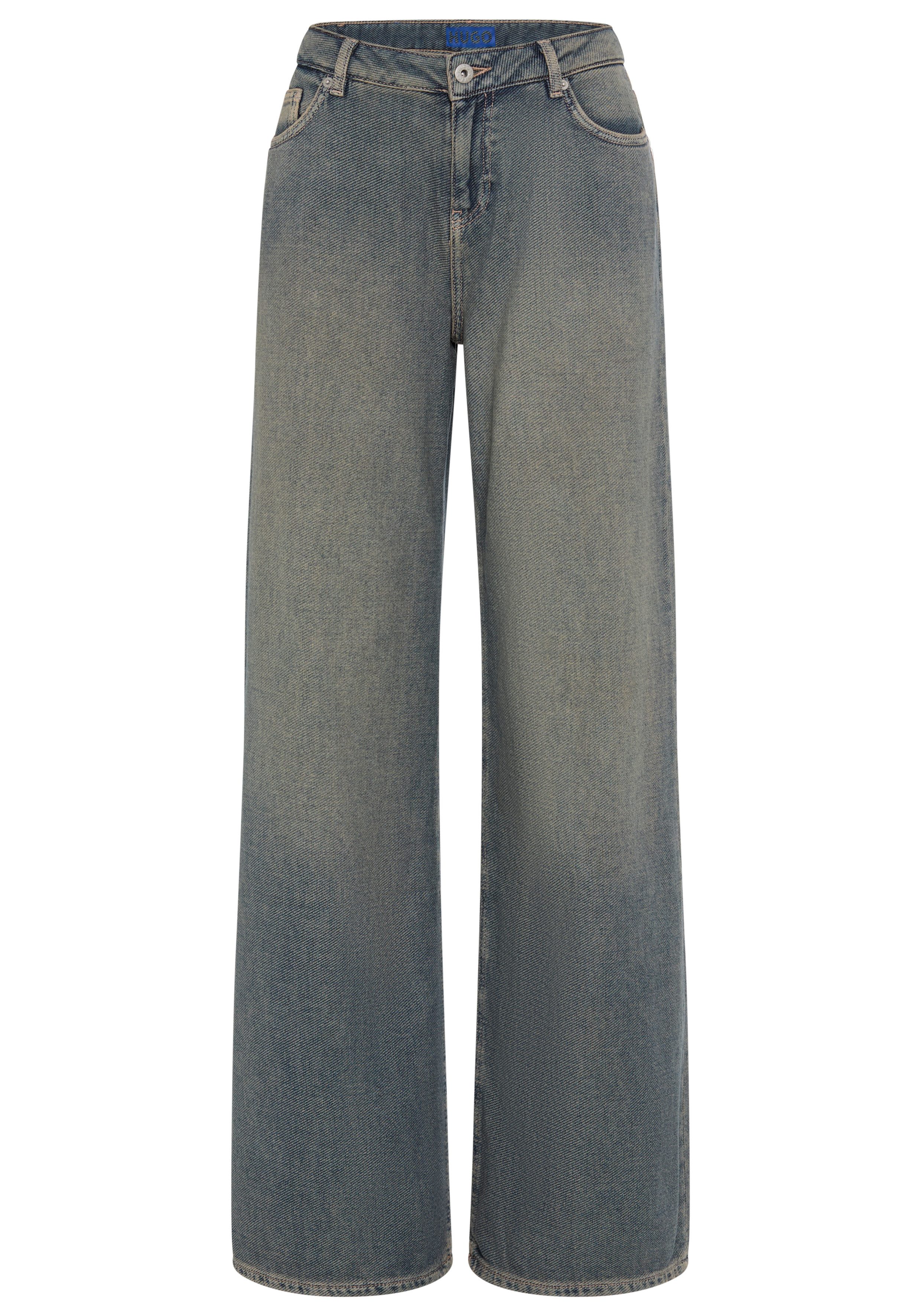 HUGO Blue 5-Pocket-Jeans Gobana Low Rise, Wide Leg günstig online kaufen