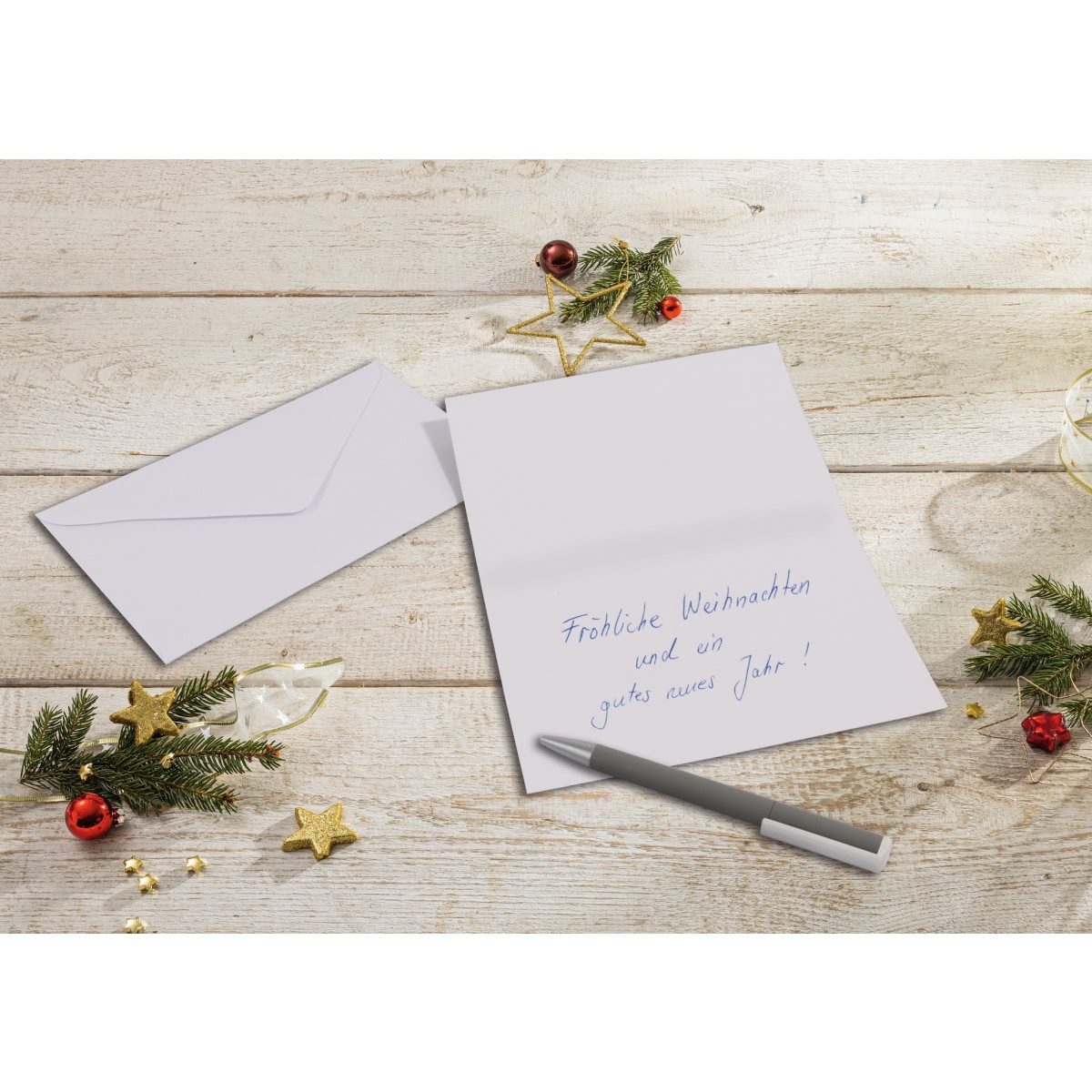 Sigel Klappkarte Weihnachtskarte A6 250g 25+25 Stück Golden Glow (10 Stück)