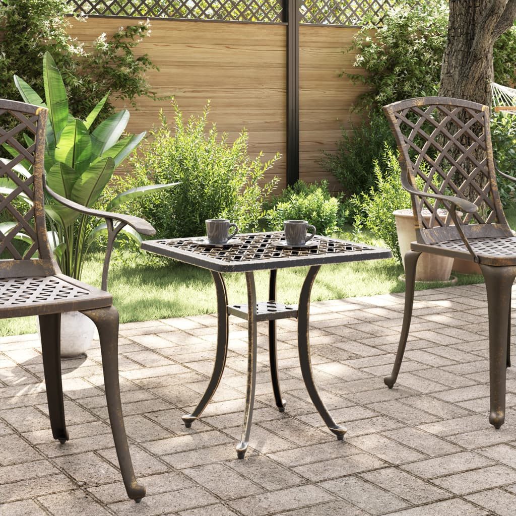 vidaXL Gartentisch Gartentisch Bronzen 53x53x53 cm günstig online kaufen