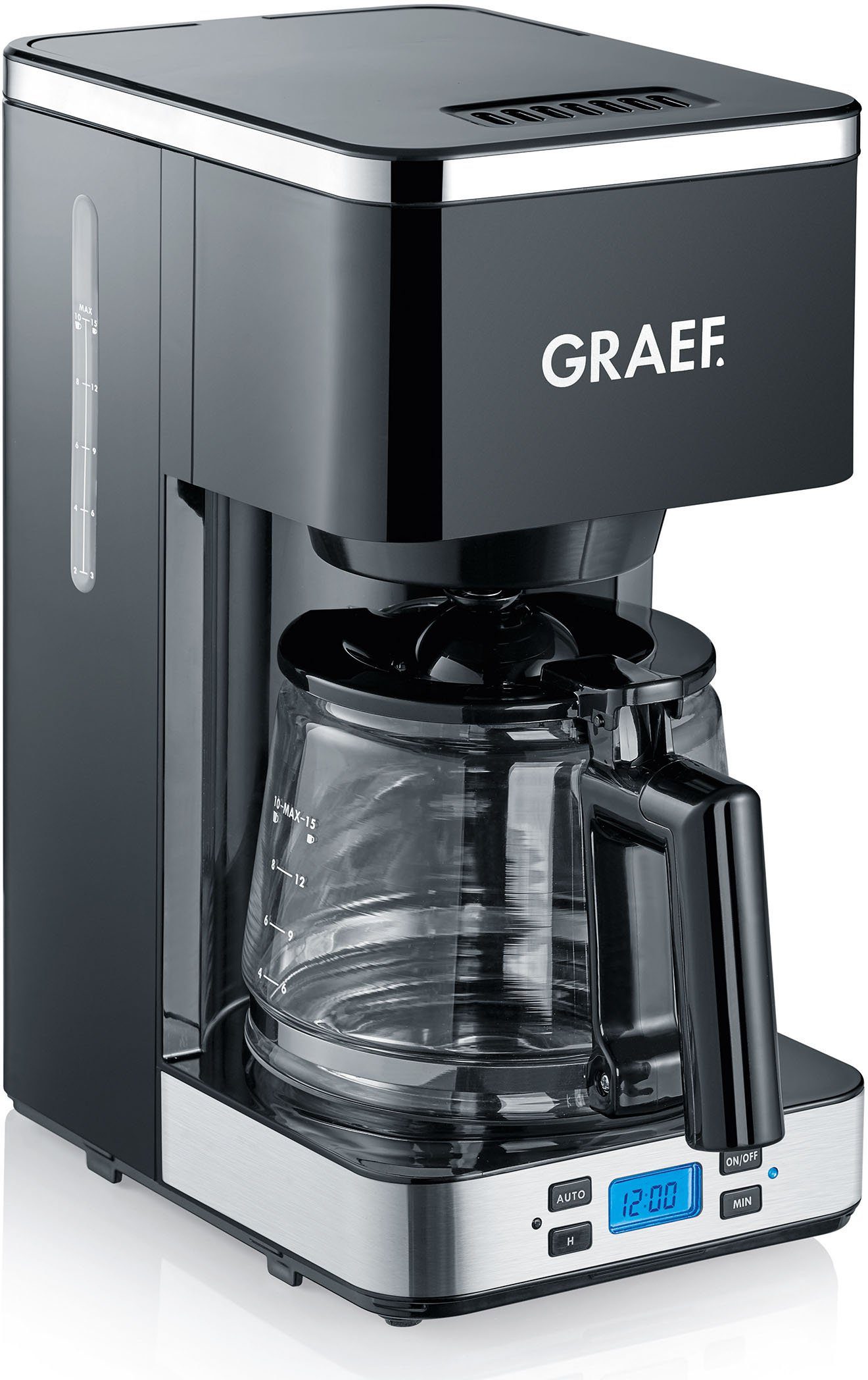 Filterkaffeemaschine Timer Kaffeekanne, Glaskanne 1x4, Korbfilter 1,25l FK und 502, Graef mit
