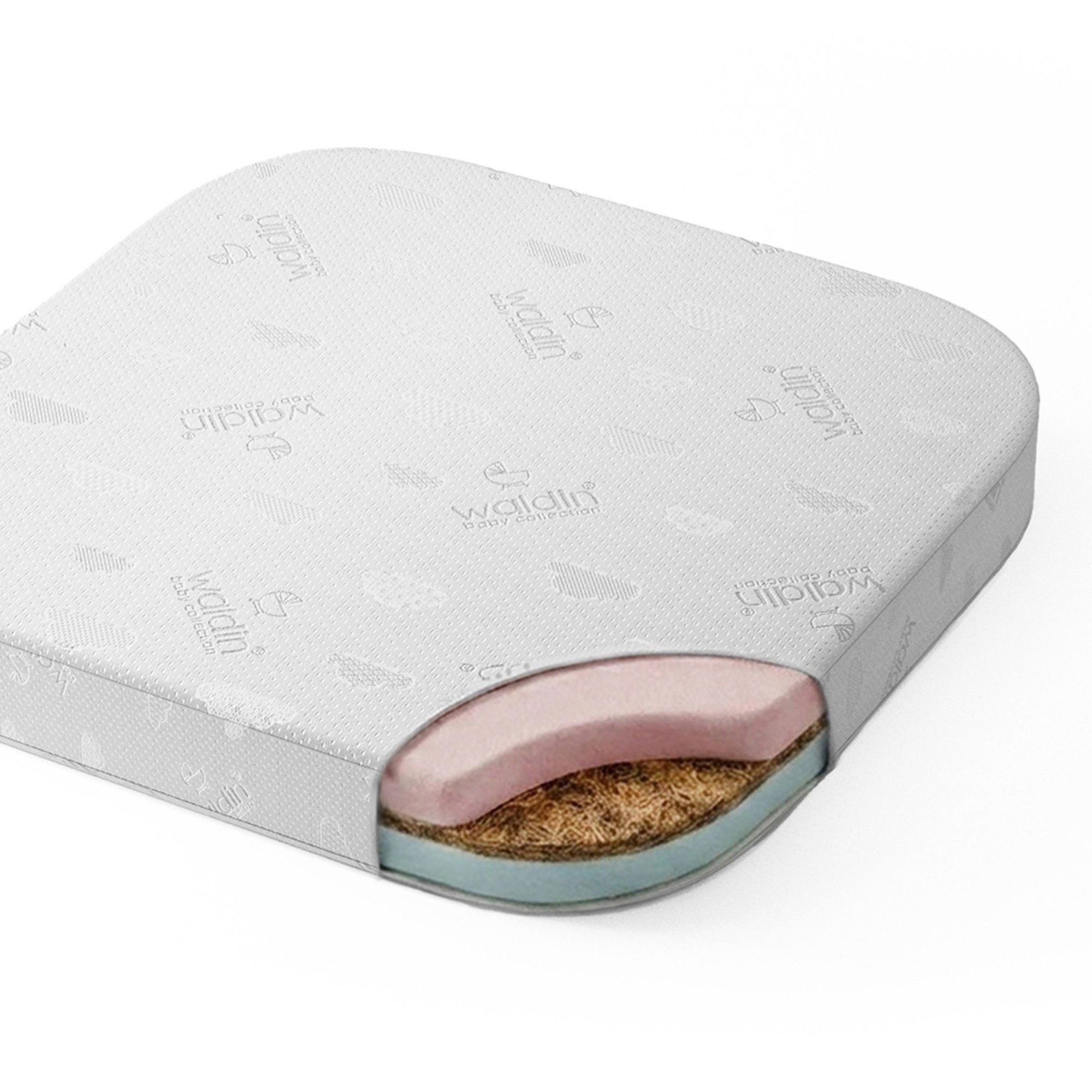 Babymatratze Kokosmatratze klein, für kleines Babybett 7in1, Waldin, 10 cm hoch
