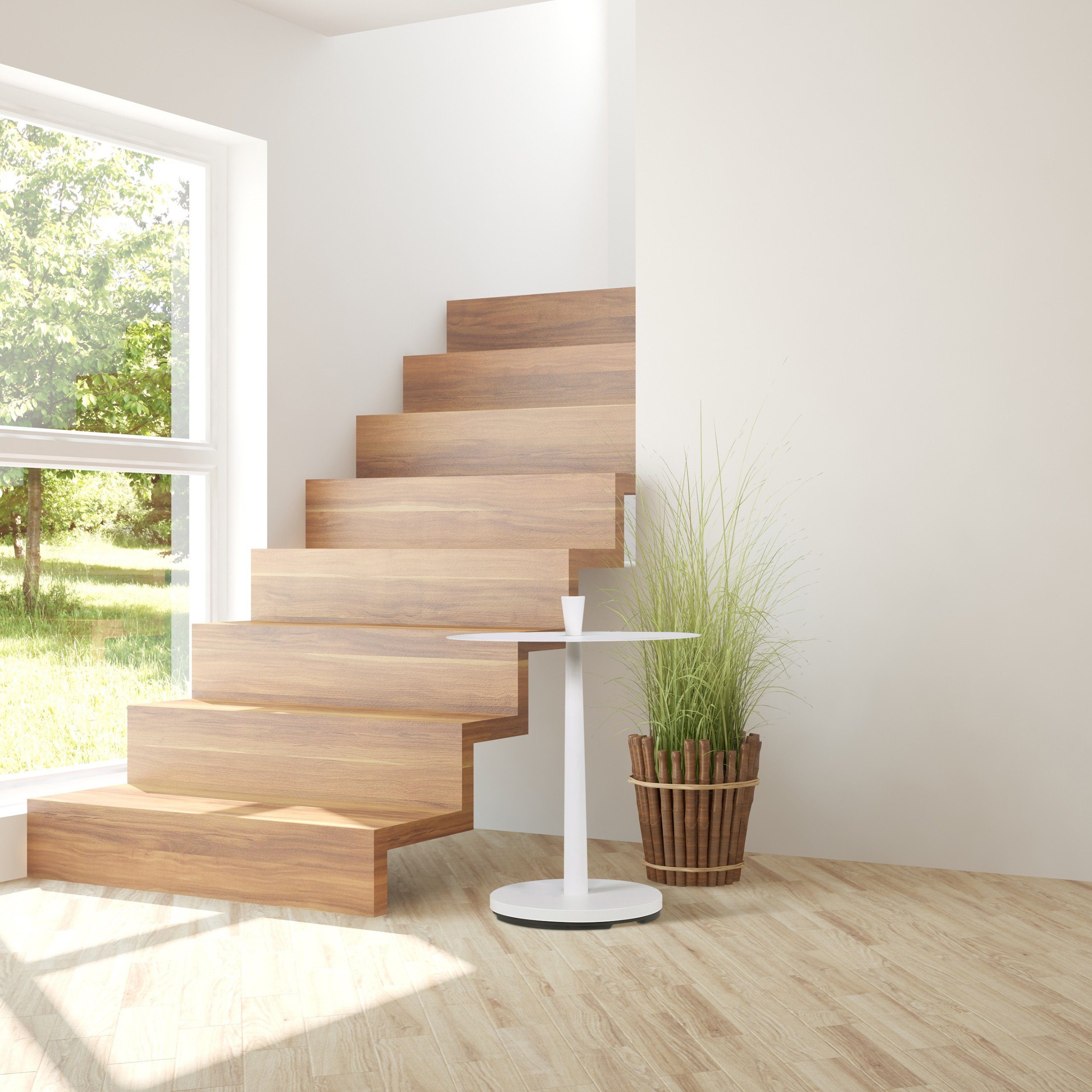 relaxdays Beistelltisch Weißer Beistelltisch aus Stahl günstig online kaufen