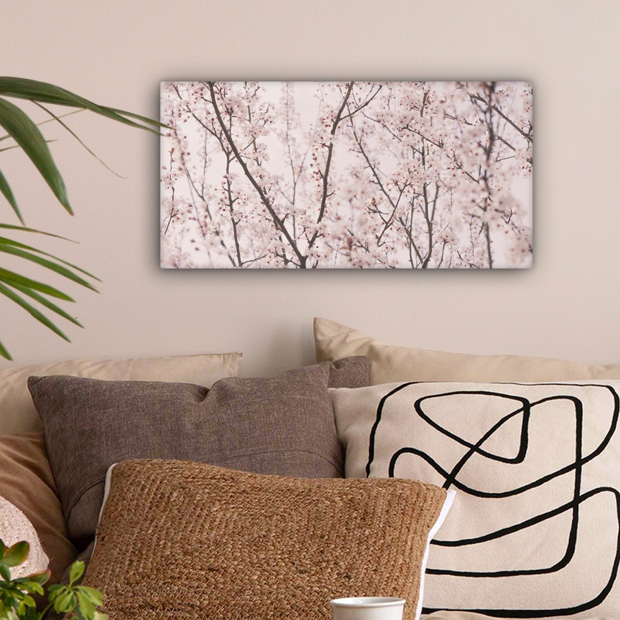 OneMillionCanvasses® Leinwandbild Panorama Blüte - Bäume günstig online kaufen