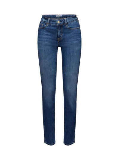Esprit Slim-fit-Jeans Schmal geschnittene Jeans mit mittelhohem Bund