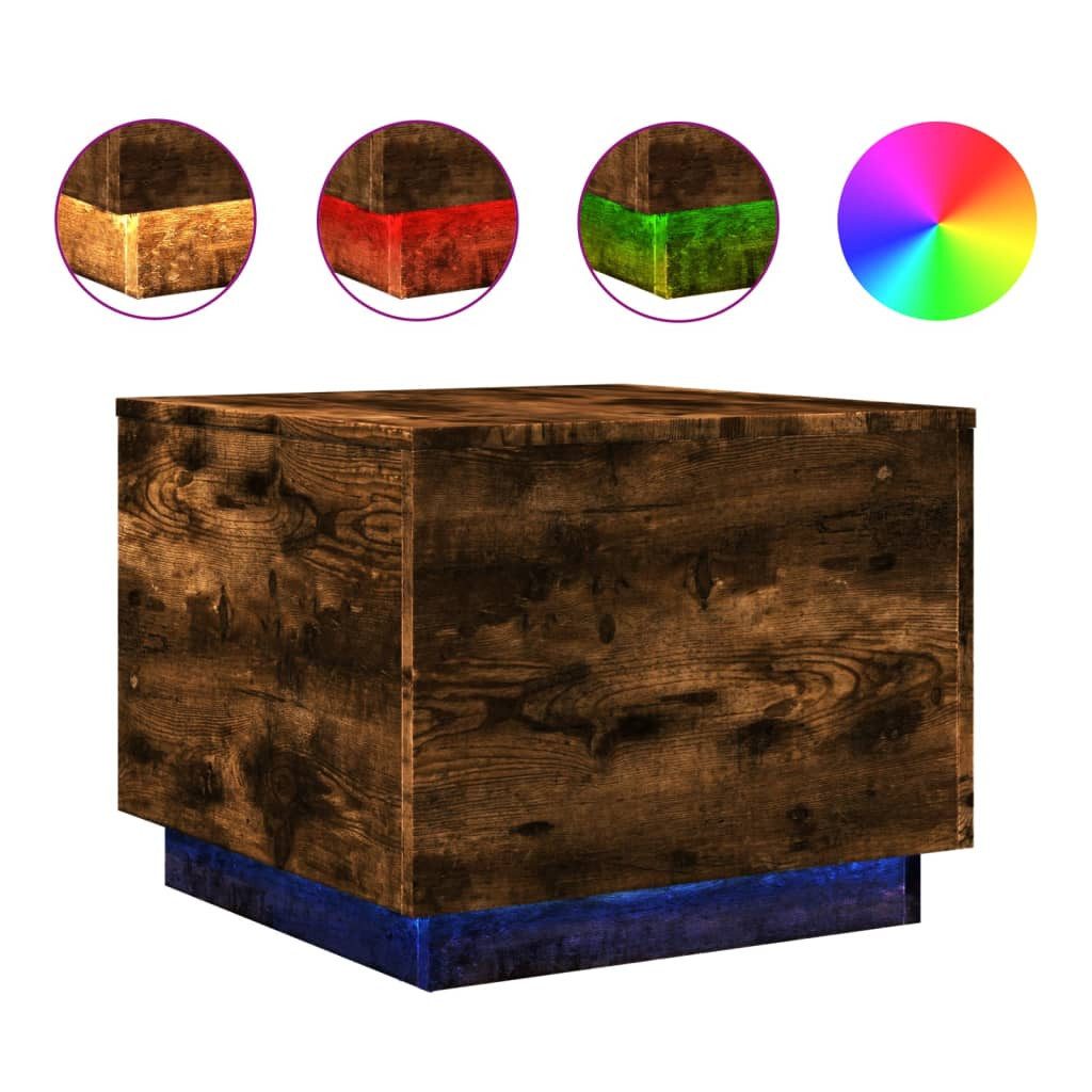 vidaXL Couchtisch Couchtisch mit LED-Leuchten Räuchereiche günstig online kaufen