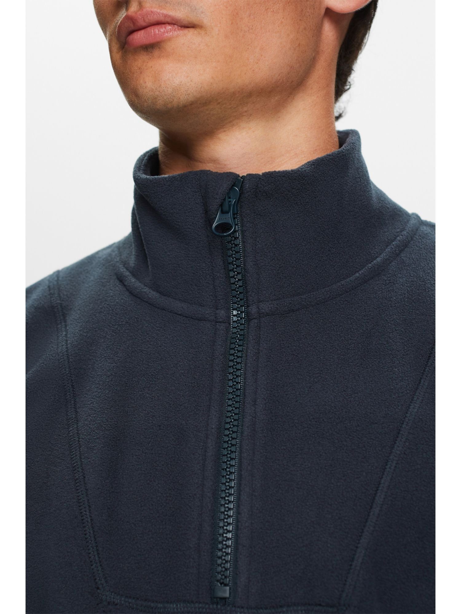 Zipper Sweatshirt halbem (1-tlg) Esprit Fleece-Sweatshirt mit