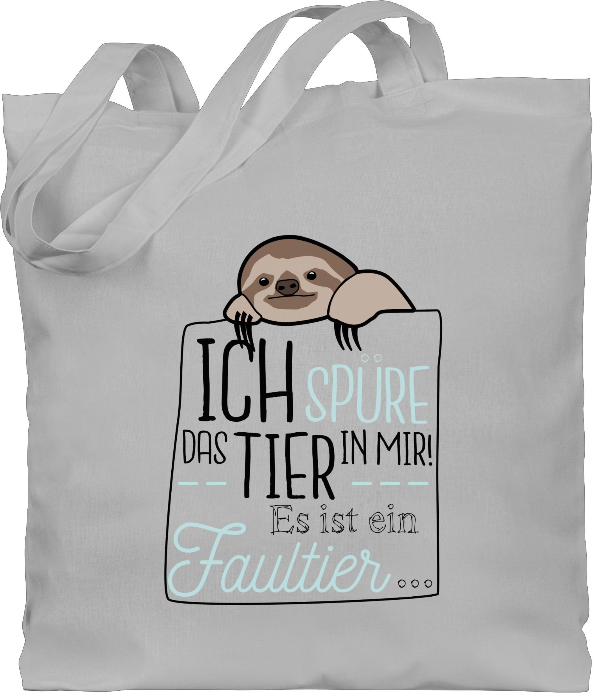 Shirtracer Umhängetasche Ich spüre das Tier in mir es ist ein Faultier