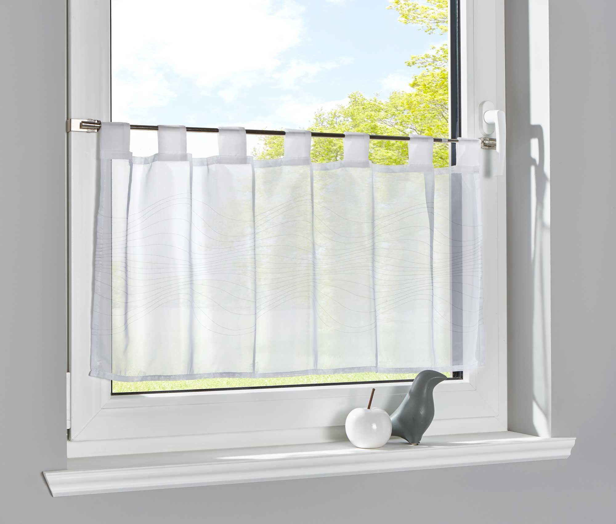 Gardinenbox Scheibengardine, Schlaufe (1 St), transparent, günstig online kaufen