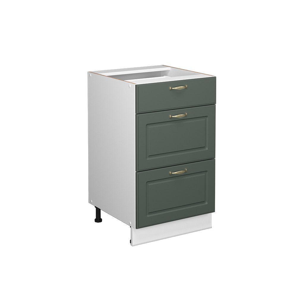 Vicco Unterschrank SchubK chenschrank K chenm bel Fame Line Wei Gr n 
