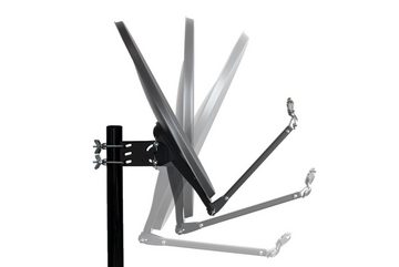 Humax Professional Sat-Spiegel (65 cm, Aluminium, Kabeldurchführung, ziegelrot, anthrazit, hellgrau)