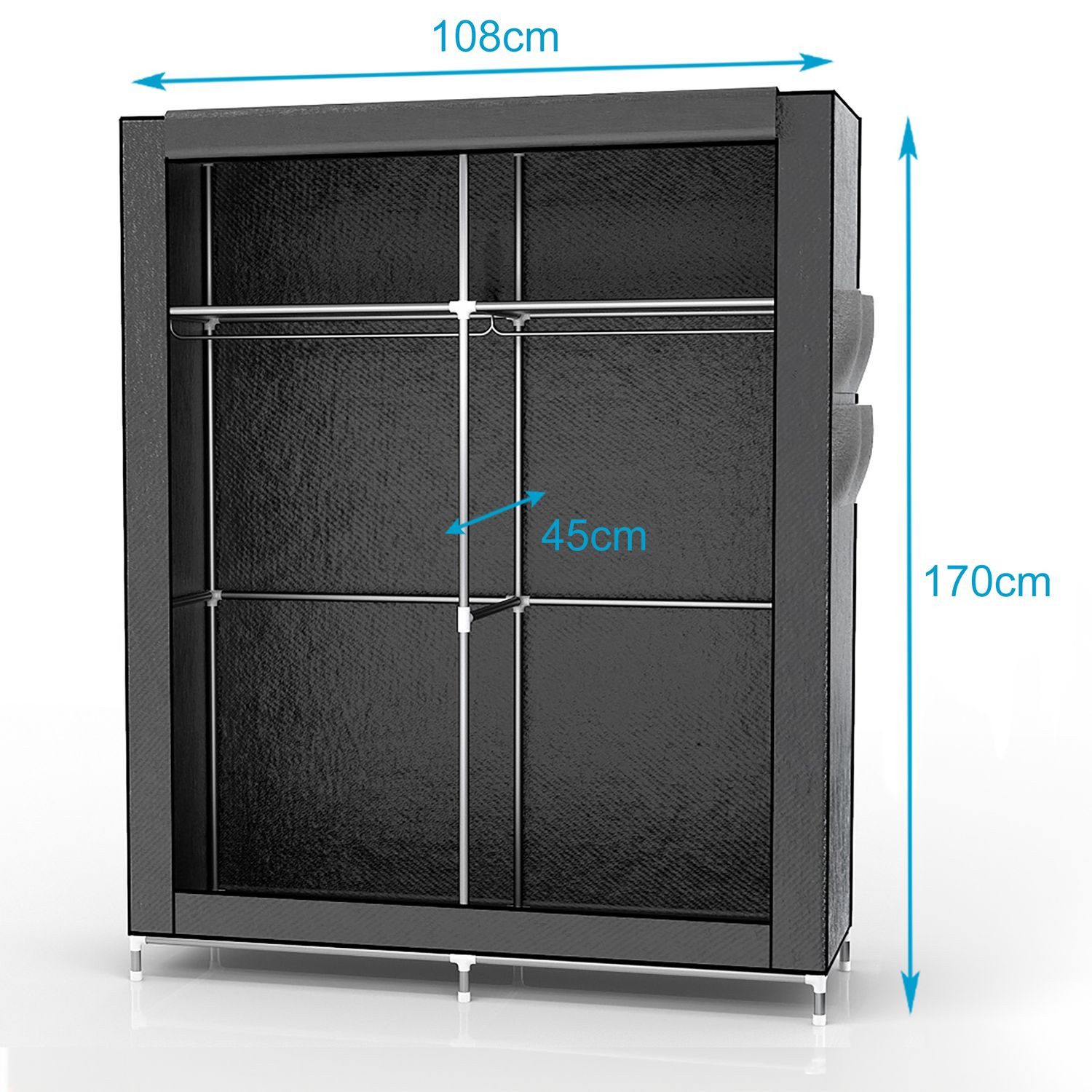 Intirilife Kleiderschrank (Faltschrank 108x170x45 cm in günstig online kaufen