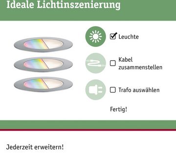 Paulmann LED Gartenleuchte Outdoor Plug & Shine Einbauleuchte Floor Set RGBW IP67 ZigBee, Farbwechsel, LED fest integriert, Tageslichtweiß, IP67, ZigBee RGBW