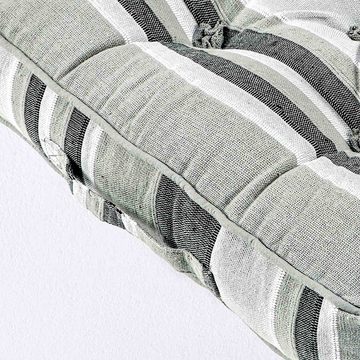 Homescapes Bodenkissen Sitzkissen Stuhlkissen Morocco grau weiß