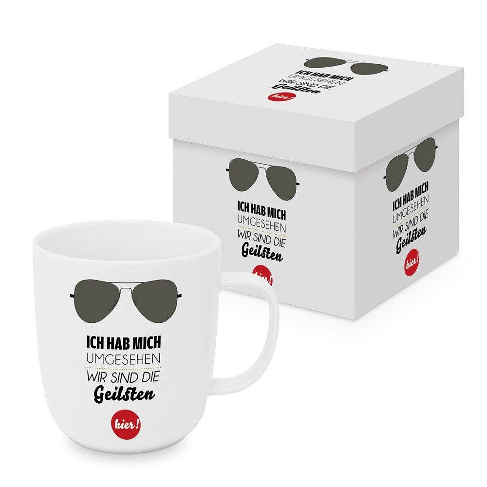 PPD Tasse Sommer, Maritim, Spüche, Blumen, Tiere, Planzen, Frühling Motiv, Porzellan, Die Geilsten Matte Mug, Sprüche Motiv, Stylische und handschmeichelnde Tasse (0,4l) mit Mattfinish, in Geschenkkartonage. Höhe 10cm, Ø 9 cm, Trend Tee, Kaffee, Mug, ideal als Geschenk