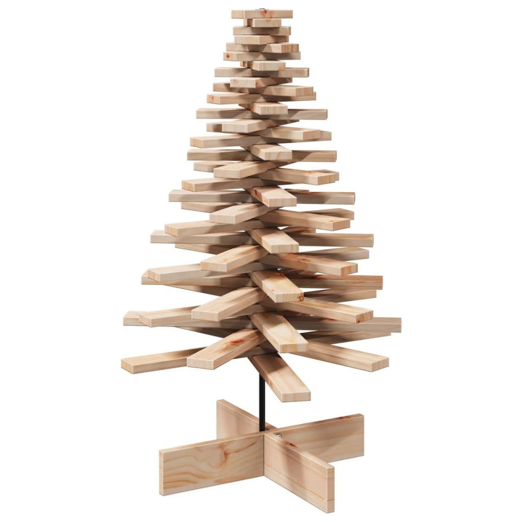 vidaXL Künstlicher Weihnachtsbaum Weihnachtsbaum Holz zum Schmücken 100 cm Massivholz Kiefer