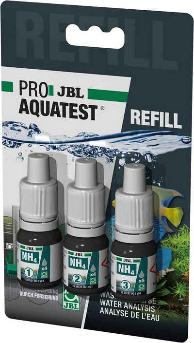 JBL GmbH & Co. KG Aquarium-Wassertest JBL PROAQUATEST NH4 Ammonium Nachfüllset für JBL Testkoffer, NH4 Ammonium Nachfüllflasche Testkoffer Wassertest