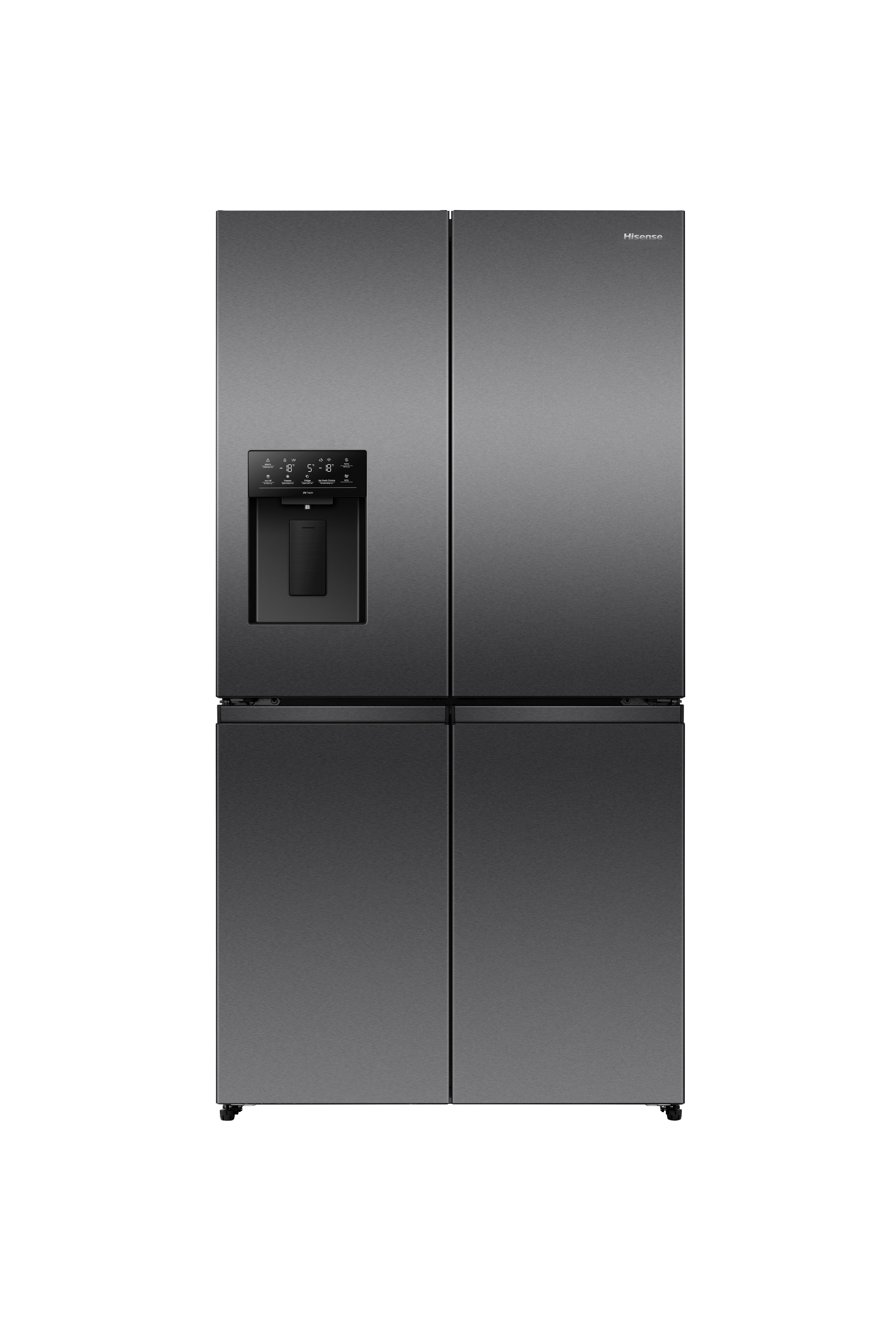 Hisense Multi Door RQ5P640SYKD, 179 cm hoch, 91 cm breit, DualTech-Kühlsystem, MetalCooling, Wasser-/Eisspender