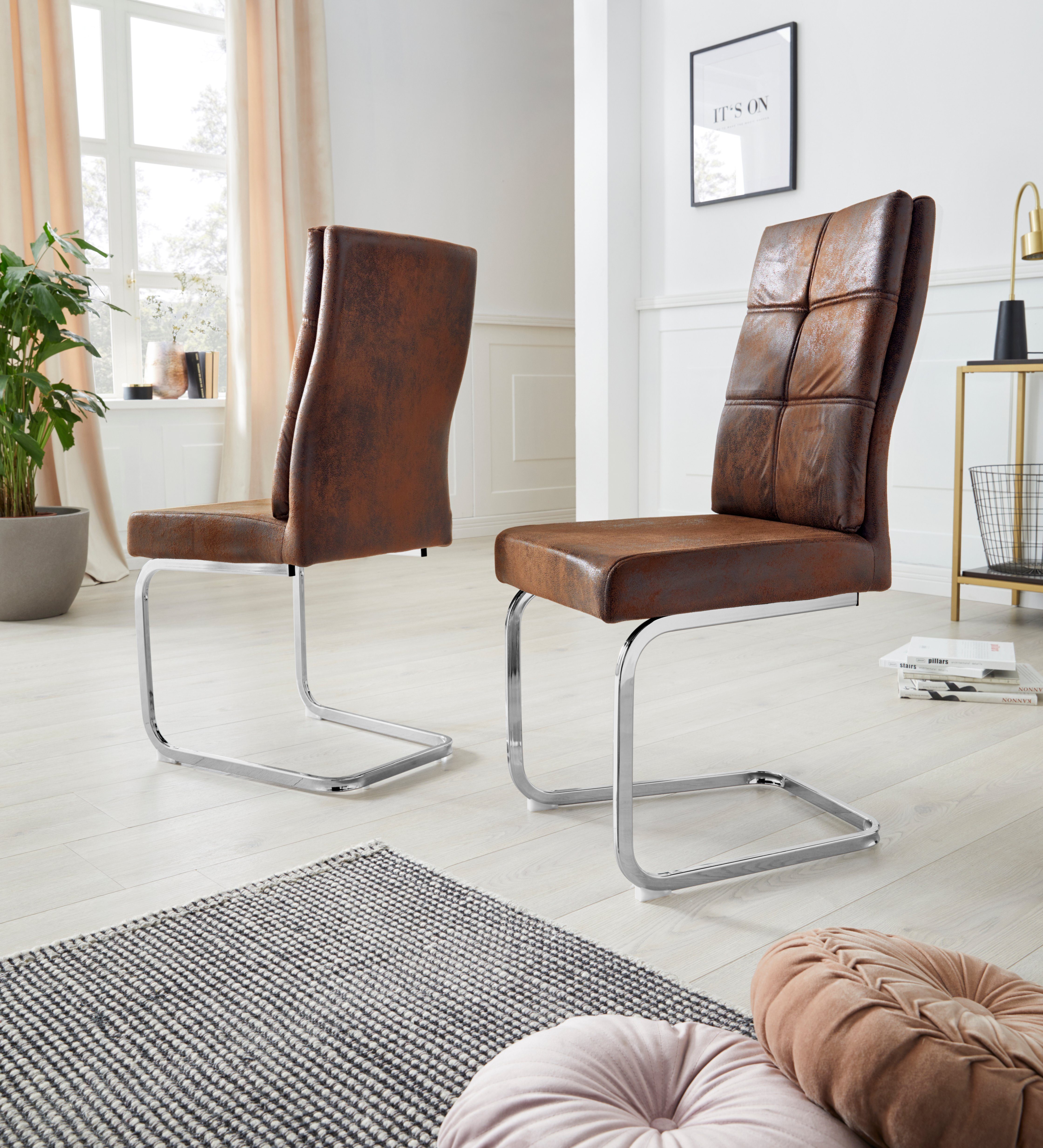 INOSIGN Esszimmerstuhl Lale Freischwinger, (2 Stück) Bezug aus strapazierfä günstig online kaufen