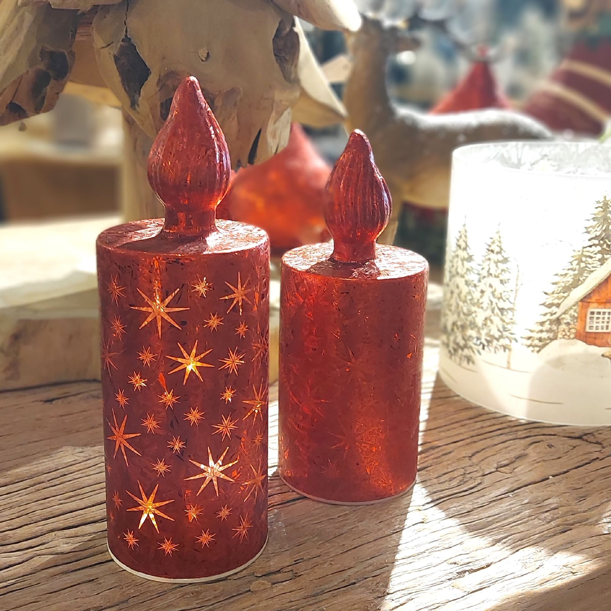 formano Weihnachtsfigur Frosty, Mit Timerfunktion, Rot, günstig online kaufen