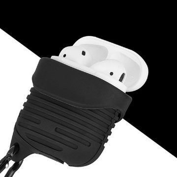 COFI 1453 Kopfhörer-Schutzhülle 360 Grad Schutz Airpods Case Silikon Hülle Schutztasche Ladekoffer