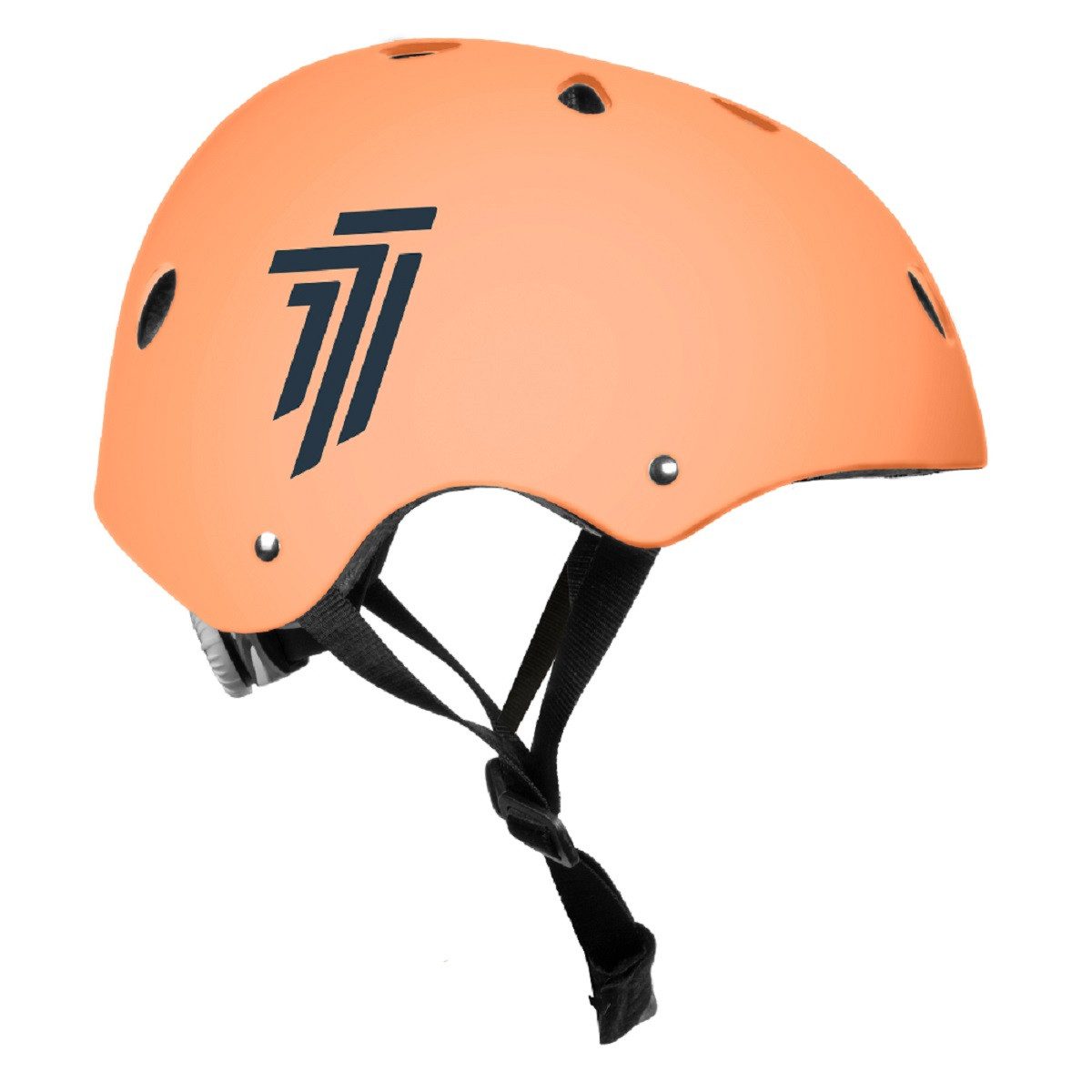 7-BRAND Kinderfahrradhelm Helm Sporthelm Orange Sicher & Leicht für Fahrrad & Skaten 52-56 (1-tlg), sehr leicht